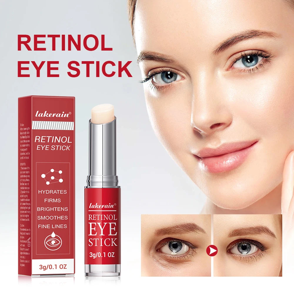 Lakerain Retinol Eye Cream Stick Moisturizing, firming Removing Eye Bags Lightening Lines And Smoothing Dark Circles Eye Cream
